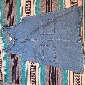 Christopher & Banks medium Jean dress pockets